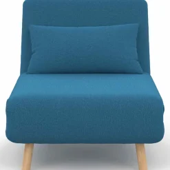 IDMarket Fauteuil convertible en lit 1 place bleu canard* Salon Complet|Fauteuils