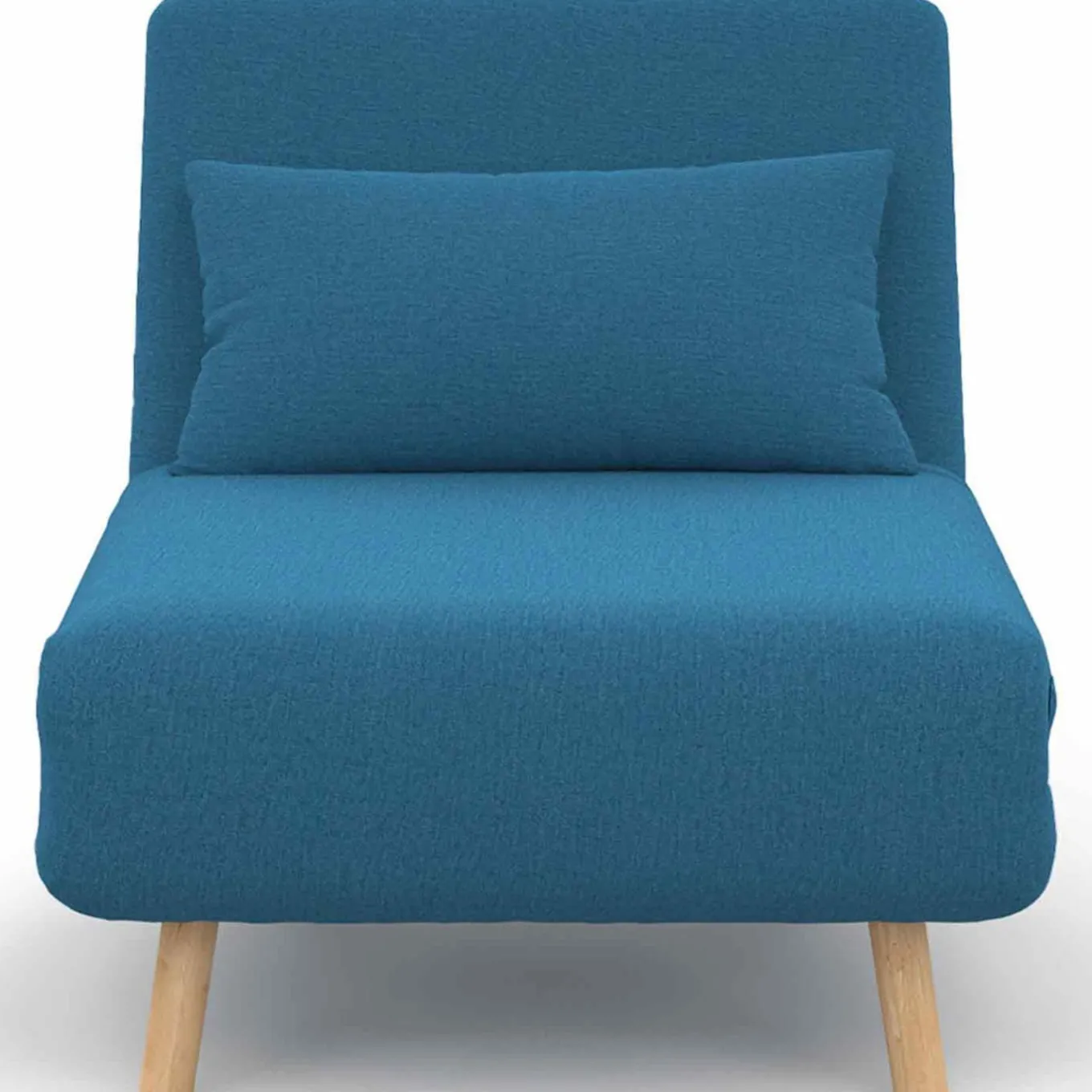 IDMarket Fauteuil convertible en lit 1 place bleu canard* Salon Complet|Fauteuils