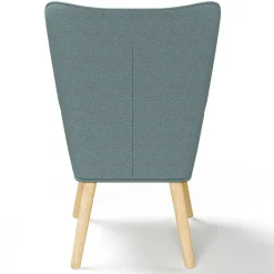IDMarket Fauteuil en tissu vert eucalyptus scandinave* Fauteuils