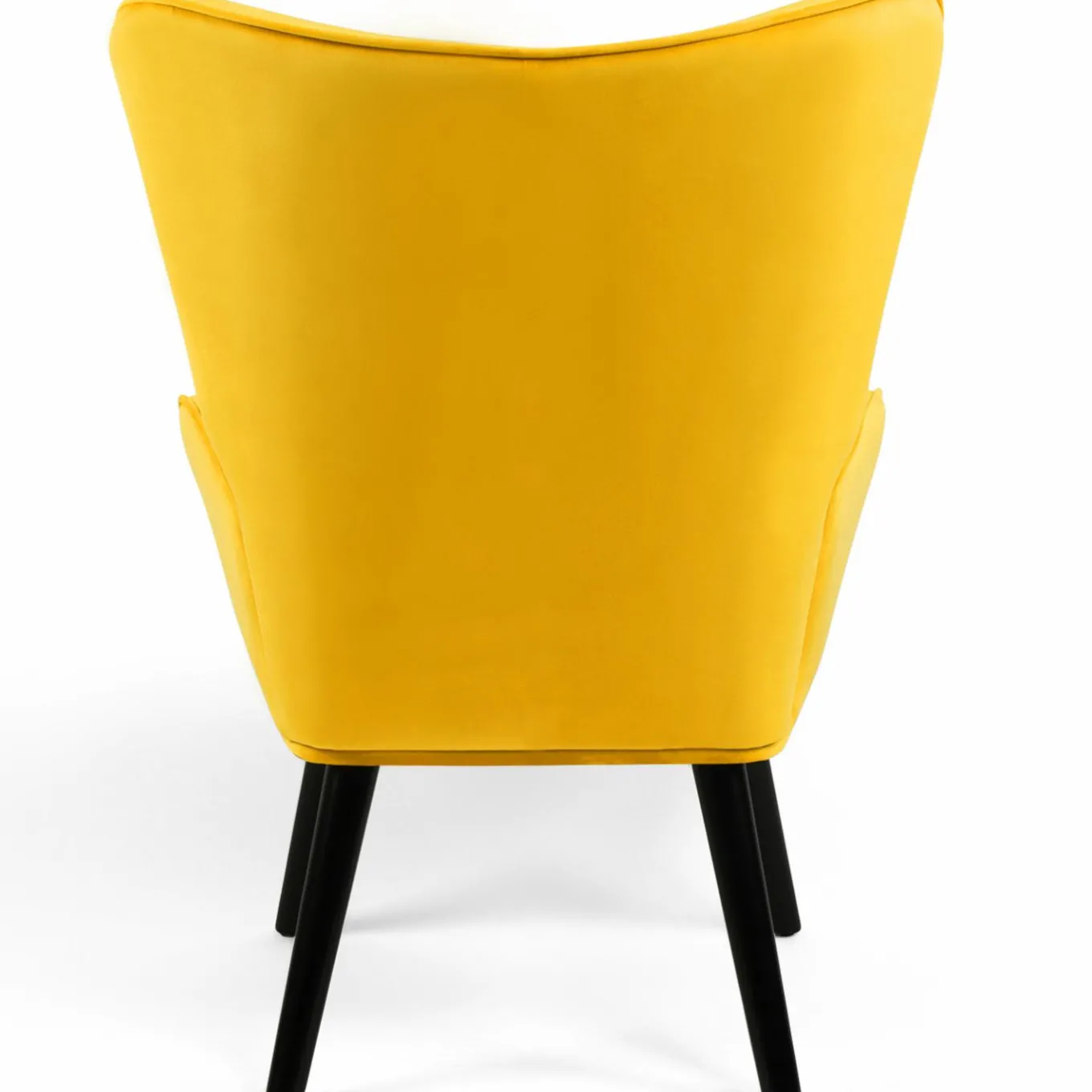 IDMarket Fauteuil en velours jaune style scandinave* Collection Vintage|Collection Scandinave