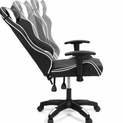 IDMarket Fauteuil gamer noir et blanc réglable et inclinable accoudoirs pivotants* Collection Télétravail|Chaises De Bureau Et Accessoires