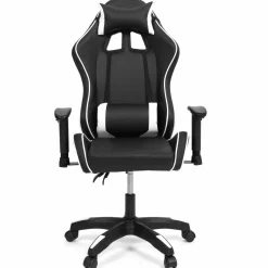 IDMarket Fauteuil gamer noir et blanc réglable et inclinable accoudoirs pivotants* Collection Télétravail|Chaises De Bureau Et Accessoires