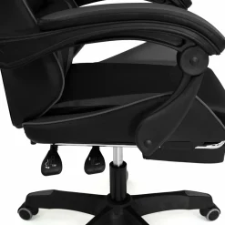 IDMarket Fauteuil gamer réglable et inclinable avec repose-pied et coussins noir et gris* Collection Télétravail|Chaises De Bureau Et Accessoires