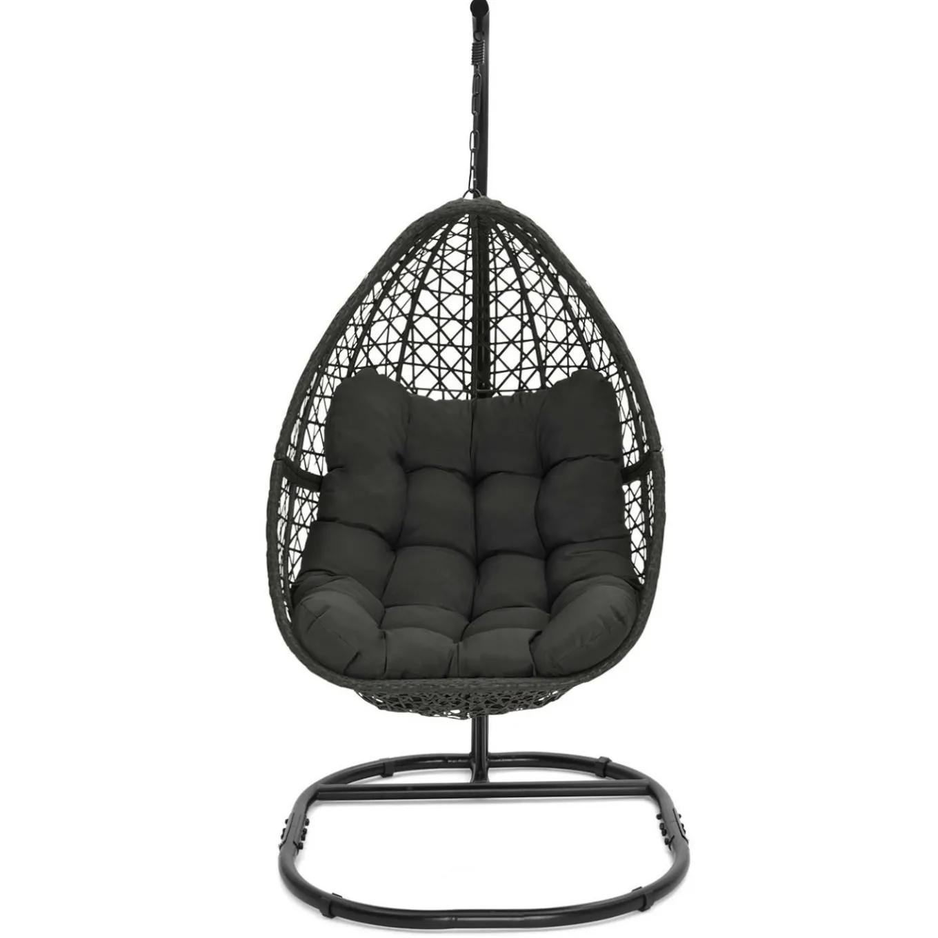 IDMarket Fauteuil lune suspendu avec coussins gris* Fauteuils De Jardin