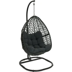 IDMarket Fauteuil lune suspendu avec coussins gris* Fauteuils De Jardin