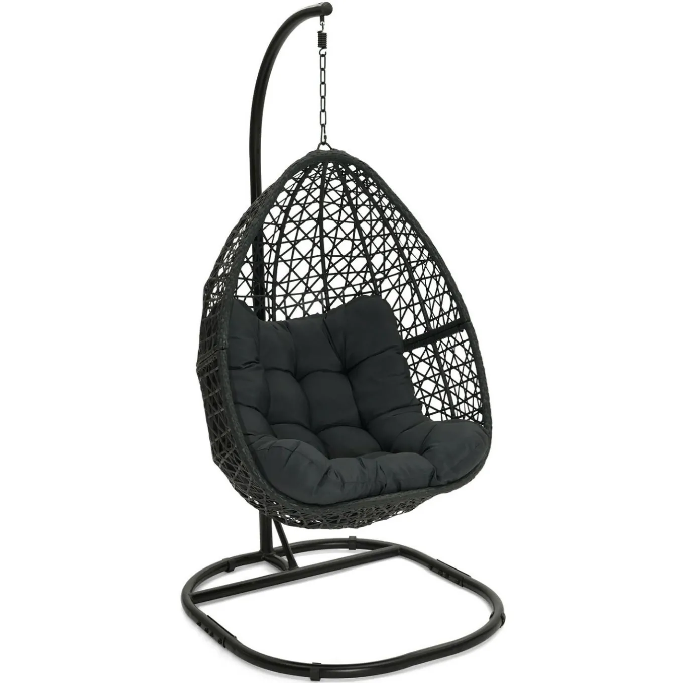 IDMarket Fauteuil lune suspendu avec coussins gris* Fauteuils De Jardin