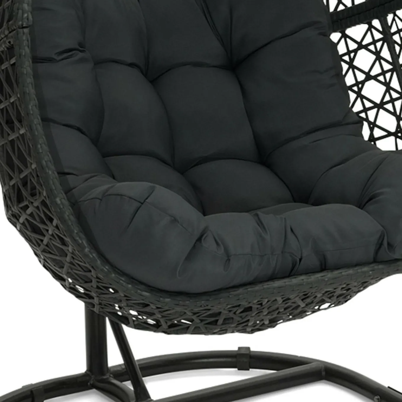 IDMarket Fauteuil lune suspendu avec coussins gris* Fauteuils De Jardin