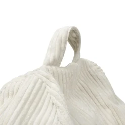 IDMarket Fauteuil poire gros pouf en velours côtelé beige* Fauteuils