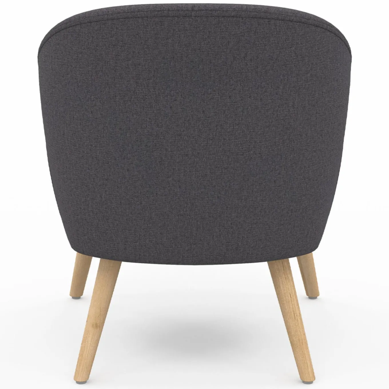 IDMarket Fauteuil scandinave cabriolet gris anthracite* Fauteuils