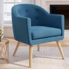 IDMarket Fauteuil scandinave cabriolet bleu* Fauteuils