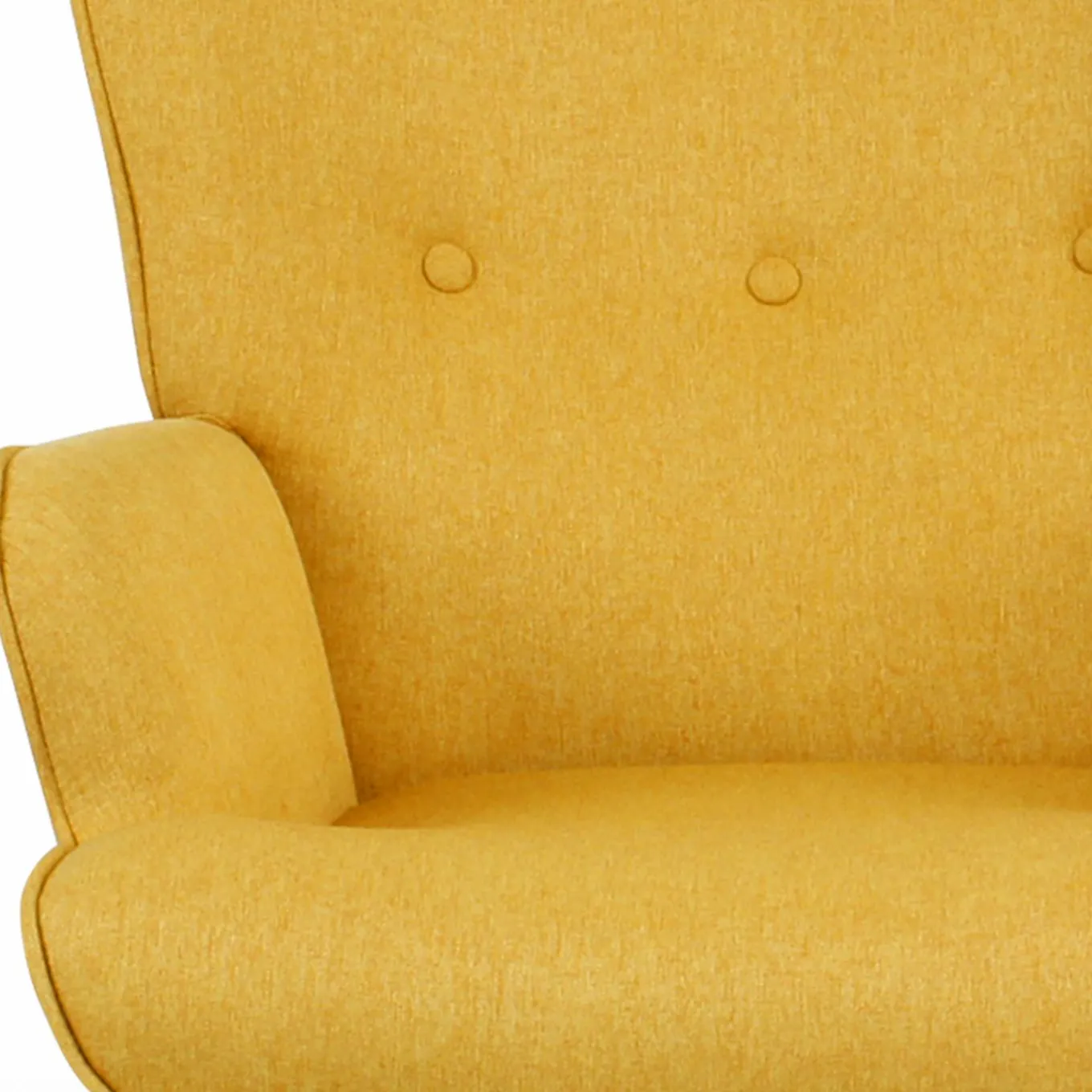 IDMarket Fauteuil scandinave en tissu jaune* Collection Scandinave|Salon Complet