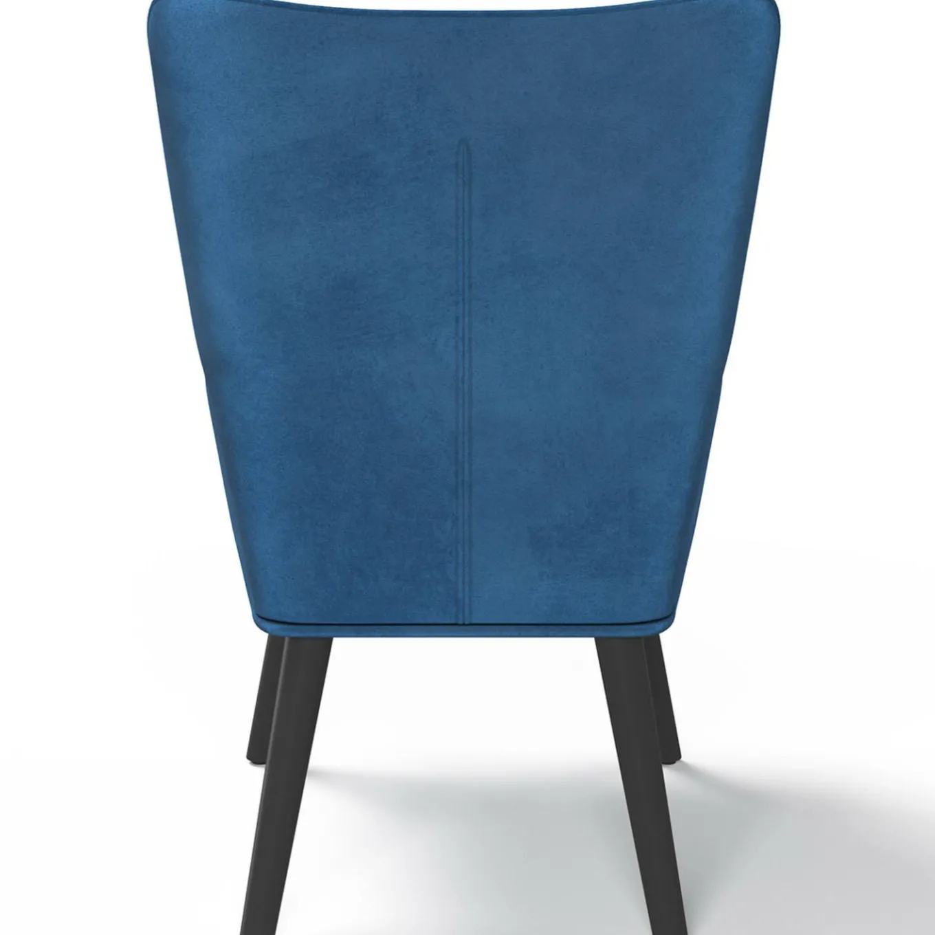 IDMarket Fauteuil scandinave en velours bleu avec repose-pieds* Collection Vintage|Collection Scandinave