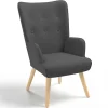 IDMarket Fauteuil scandinave gris anthracite IVAR* Collection Agencement Magasin|Collection Scandinave