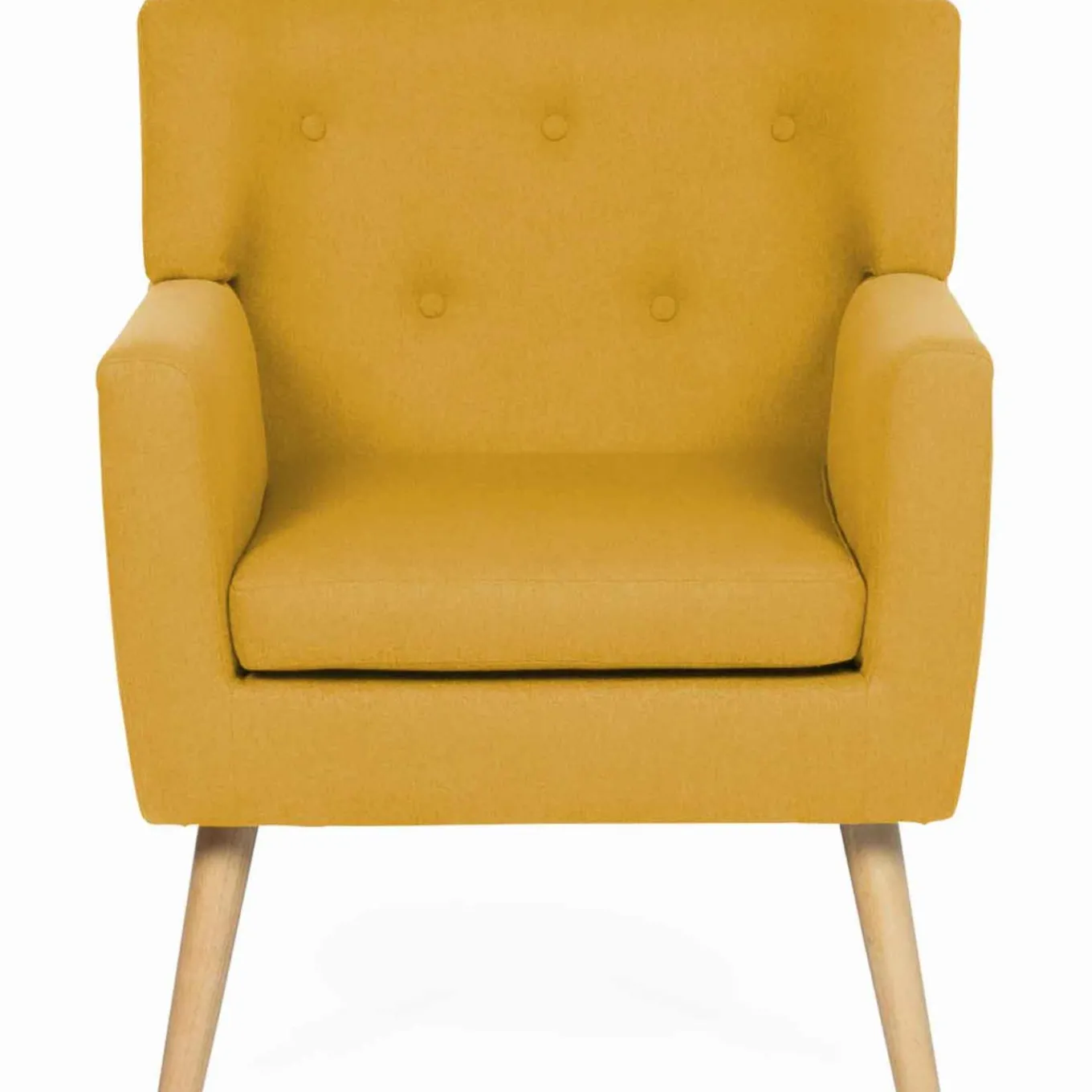 IDMarket Fauteuil scandinave jaune moutarde* Collection Agencement Magasin|Collection Scandinave