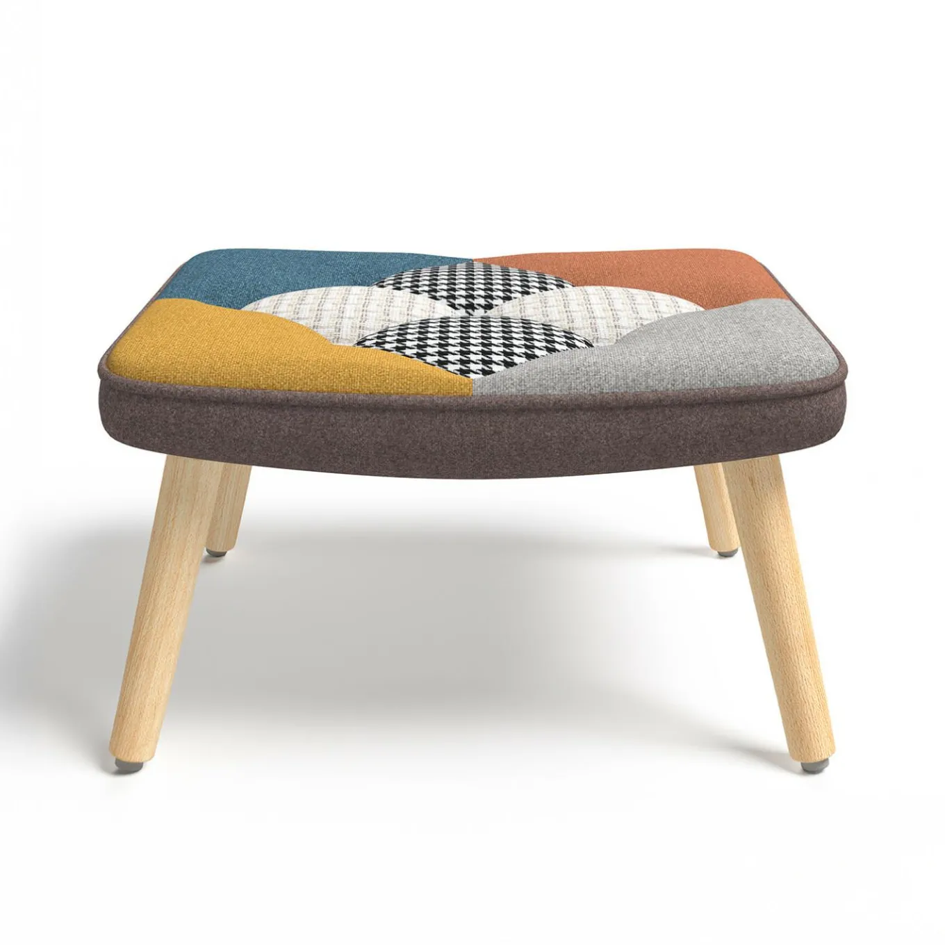 IDMarket Fauteuil scandinave multicolore avec repose pieds* Collection Scandinave|Salon Complet