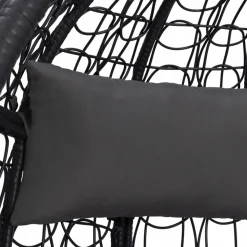 IDMarket Fauteuil œuf suspendu avec coussins gris* Fauteuils De Jardin