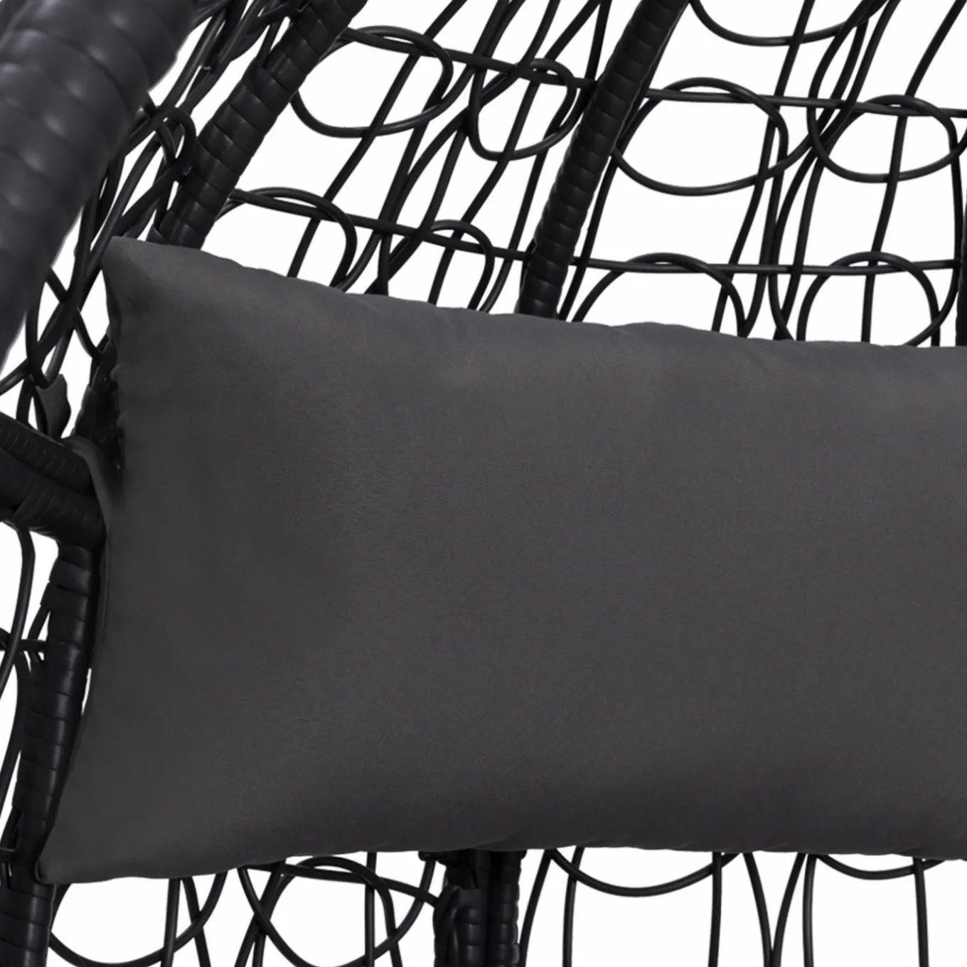 IDMarket Fauteuil œuf suspendu avec coussins gris* Fauteuils De Jardin