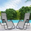 IDMarket Fauteuils RELAX grand confort gris anthracite* Fauteuils De Jardin