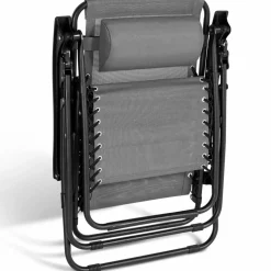 IDMarket Fauteuils RELAX grand confort gris anthracite* Fauteuils De Jardin