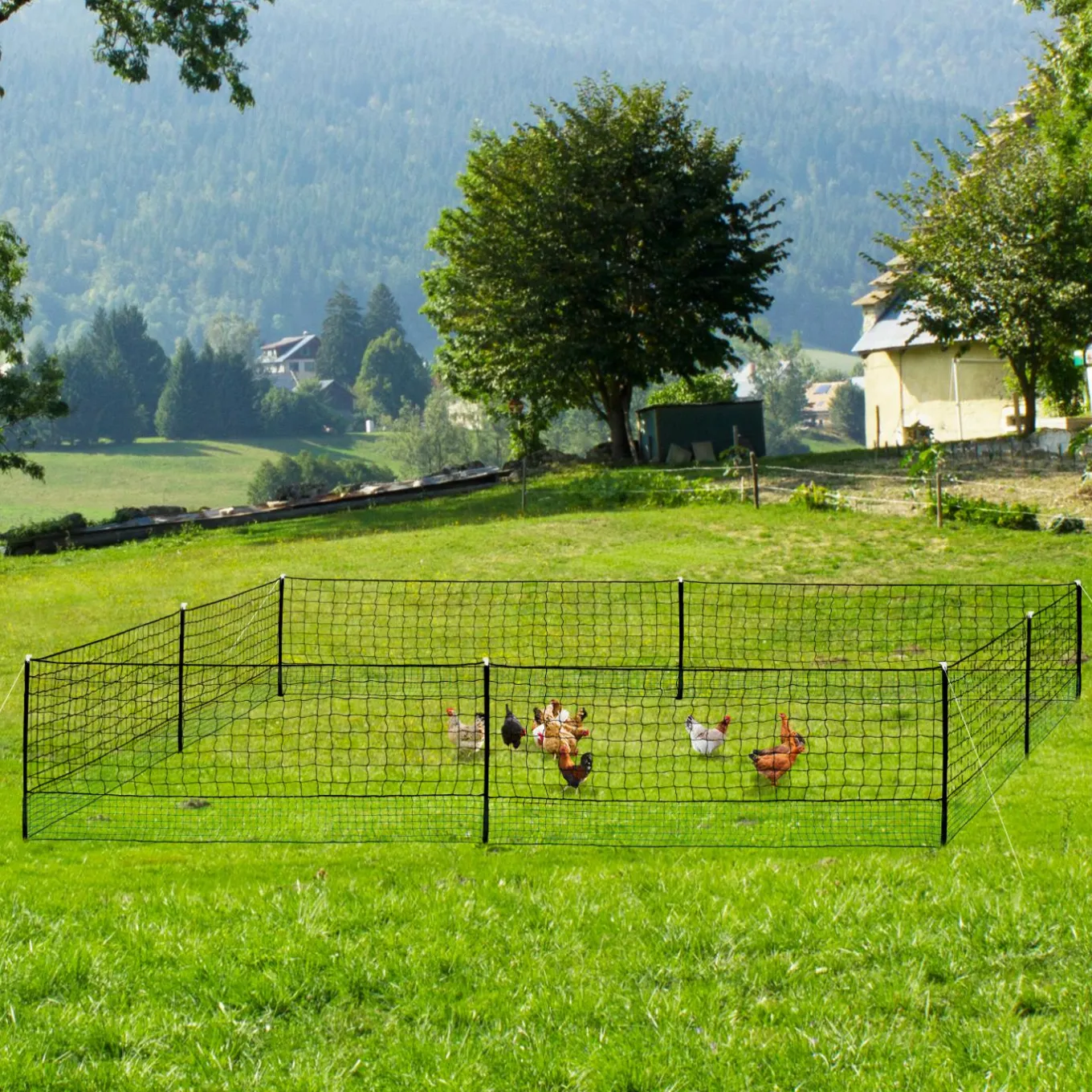 IDMarket Filet de clôture pour poulailler 24 mètres* Accessoires Poulailler|Volières Et Enclos