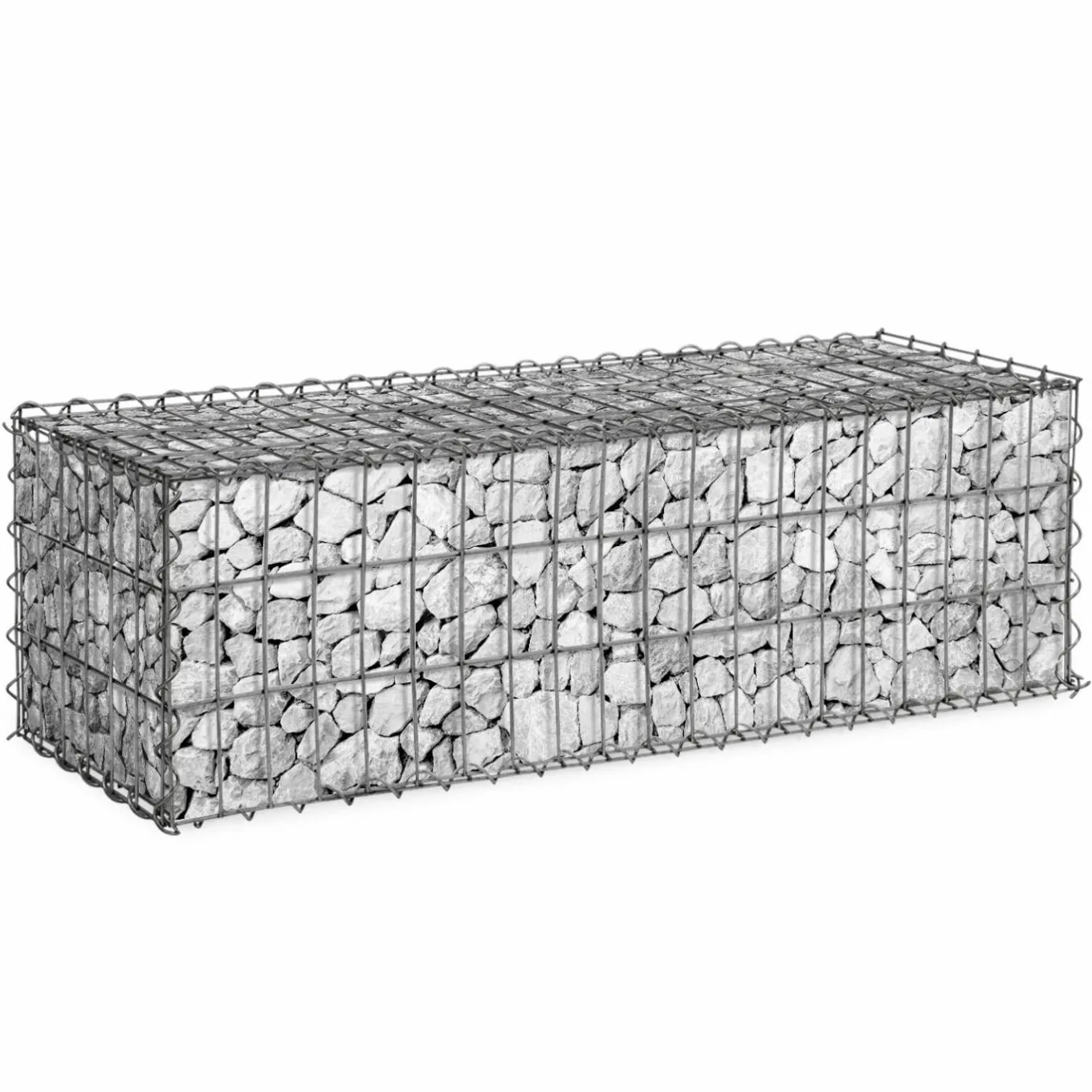 IDMarket Gabions pour pierre (jardin) 100 x 30 x 30 cm : lot de 2* Bordures De Jardin