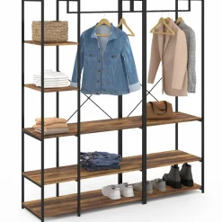 IDMarket Grand dressing modulable style industriel* Meubles Hauts|Meubles En Bois