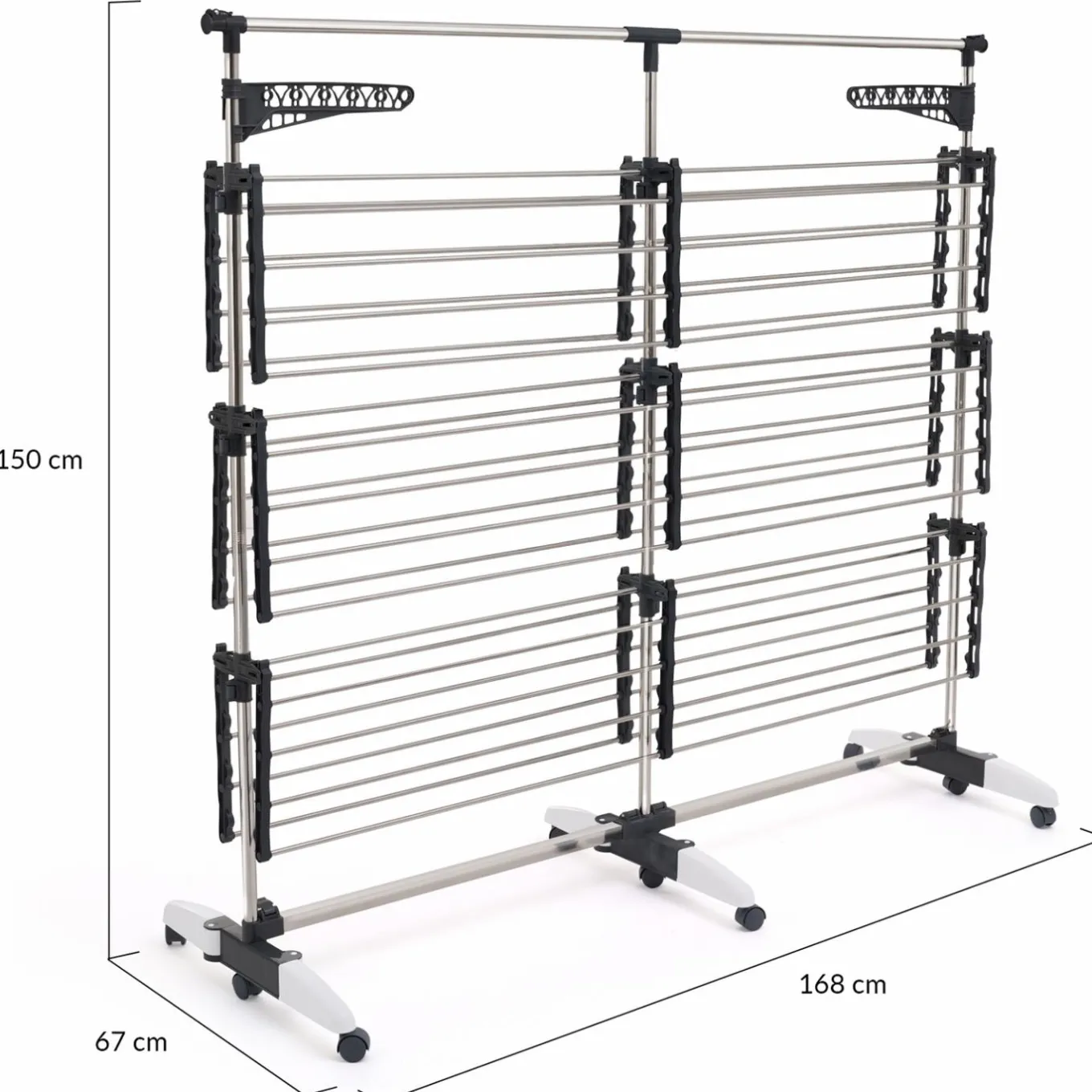 IDMarket Grand étendoir à linge 50m* Séchoirs À Linge