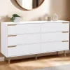 IDMarket Grande commode blanche scandinave avec 6 tiroirs* Meubles Tiroirs|Meubles Blancs