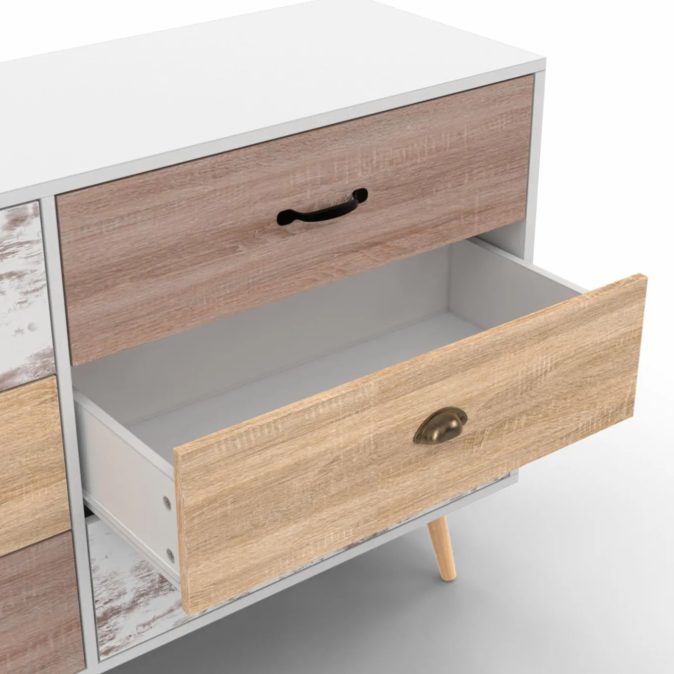 IDMarket Grande commode scandinave XXL 6 tiroirs* Meubles Tiroirs|Collection Scandinave