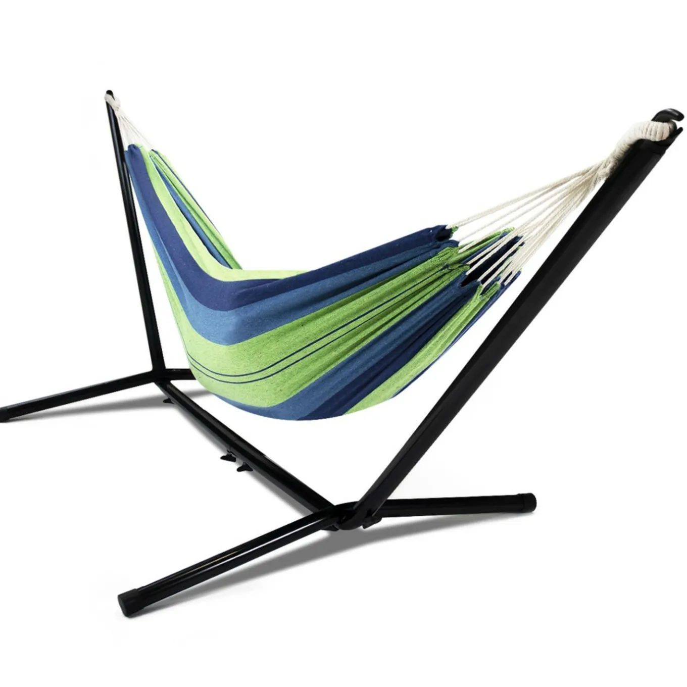 IDMarket Hamac bleu avec support métal* Hamacs