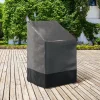IDMarket Housse protection chaise imperméable grise et noire* Protection Du Jardin|Salons De Jardin