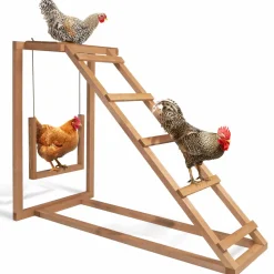 IDMarket Jeux pour poules avec perchoir et balançoire* Accessoires Animaux|Accessoires Poulailler