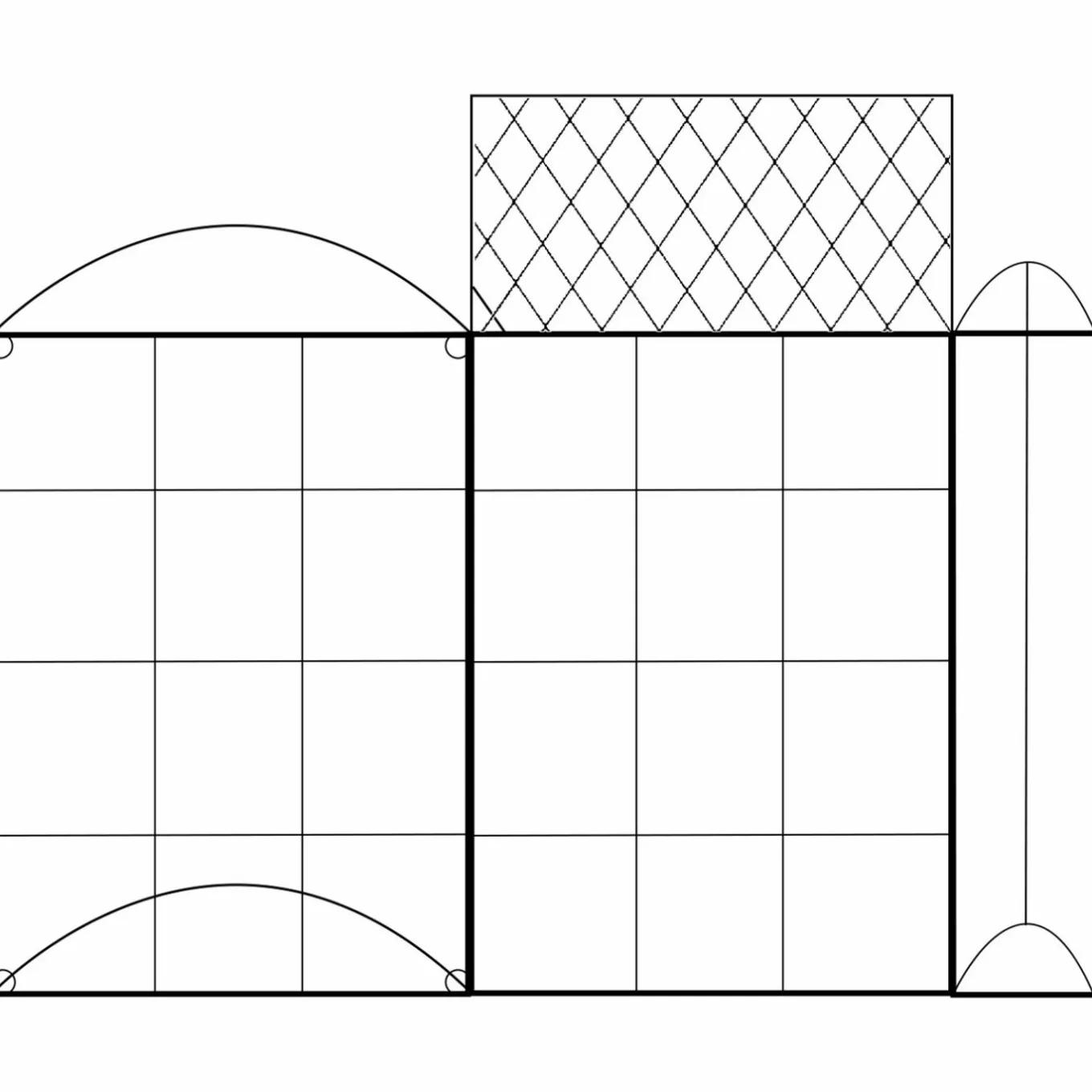 IDMarket Kit complet 3 carrés potager et serre à tomates + treillis + housse* Carrés Potager