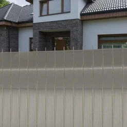 IDMarket Kit de lamelles d'occultation pour grillage rigide gris clair 60 m* Lamelles Occultantes