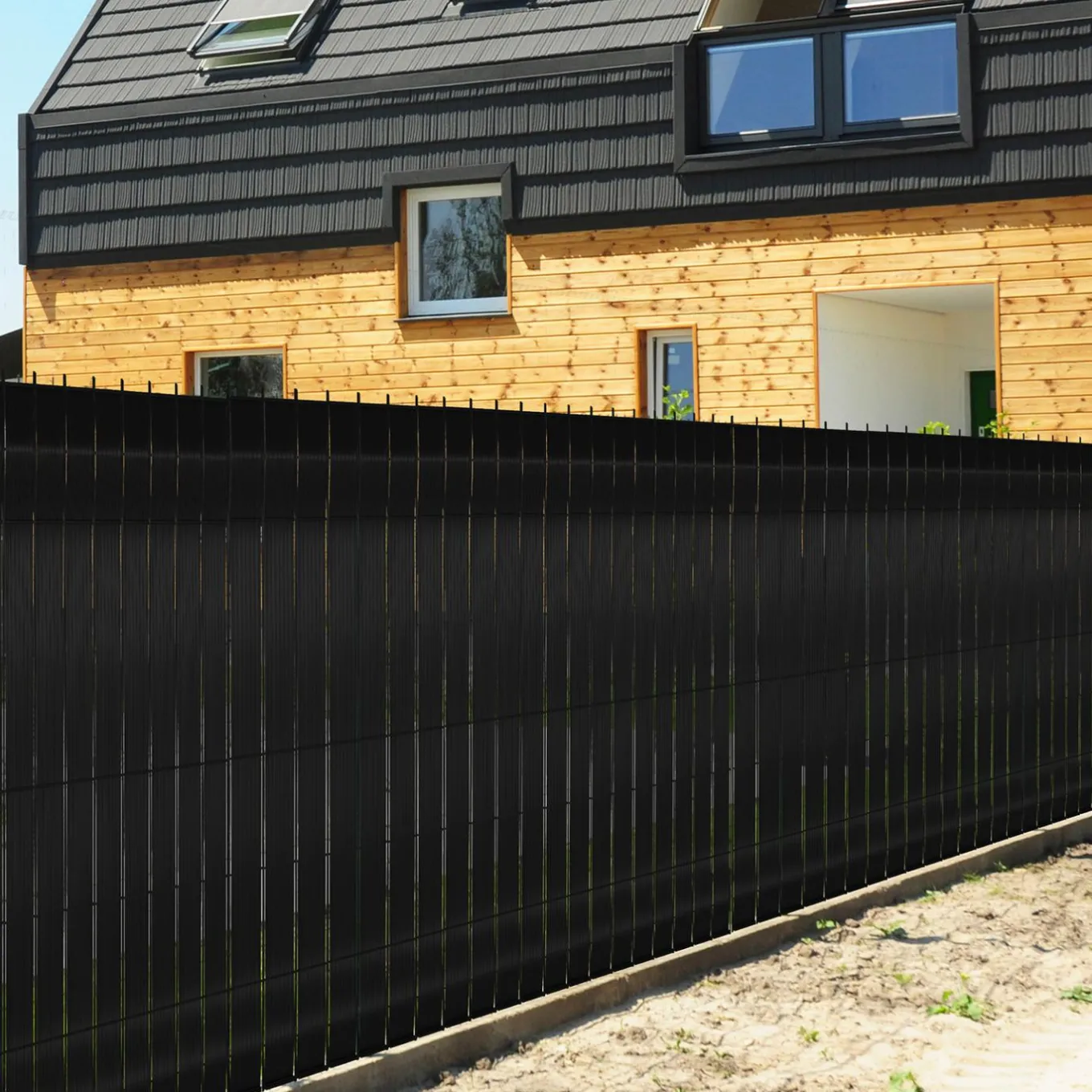 IDMarket Kit de lamelles d’occultation pour grillage rigide noires* Lamelles Occultantes|Panneaux Occultants