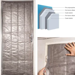 IDMarket Kit isolation porte 210x85 cm* Accessoires Anti-Froid|Outillage Et Accessoires Bricolage