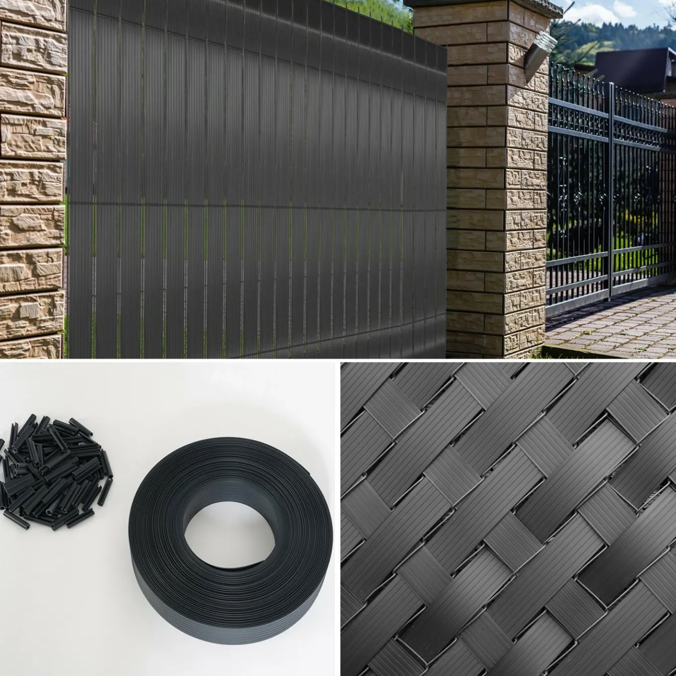 IDMarket Lamelles d’occultation pour grillage rigide* Lamelles Occultantes|Panneaux Occultants