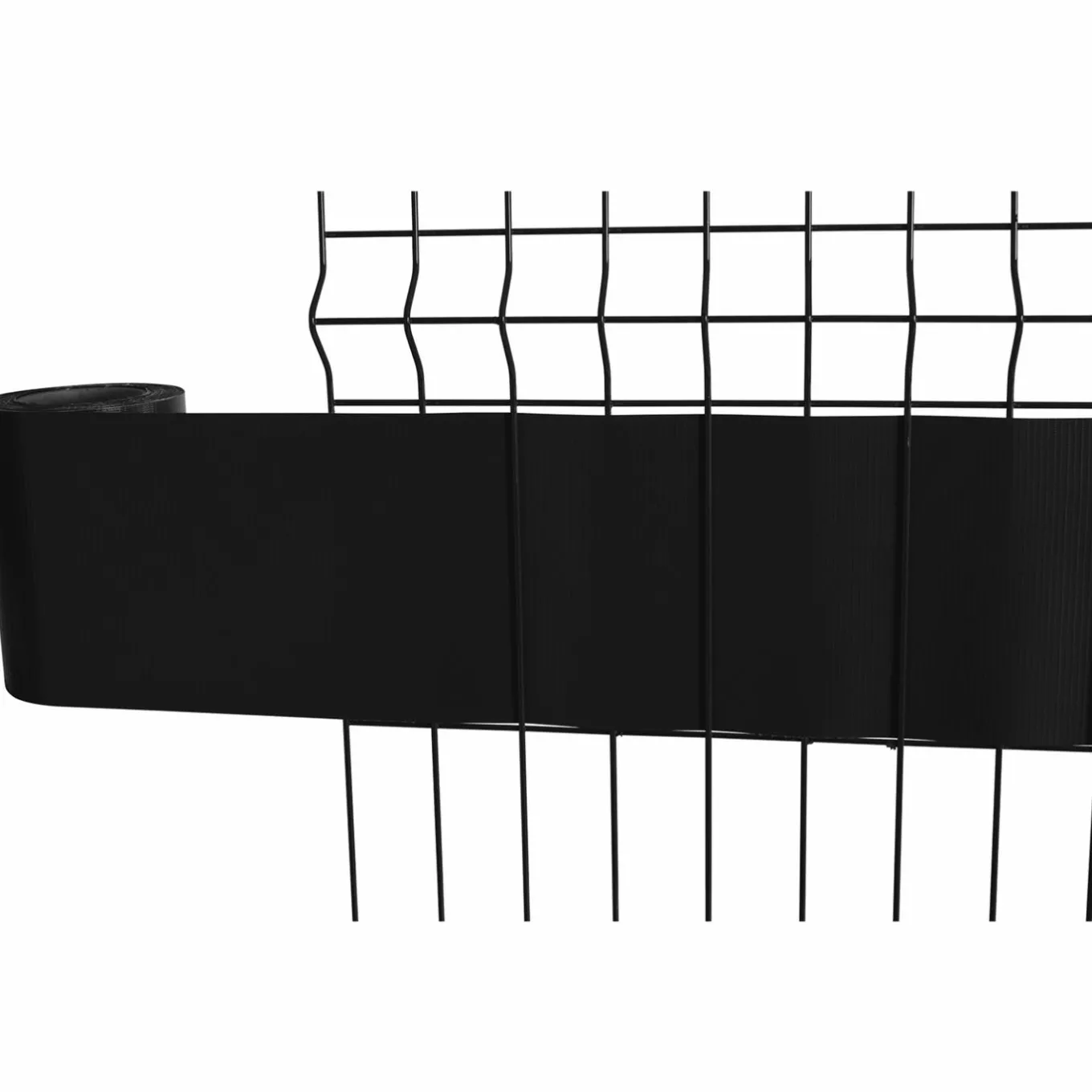IDMarket Lamelles occultantes PVC noir 35m pour grillage rigide* Lamelles Occultantes