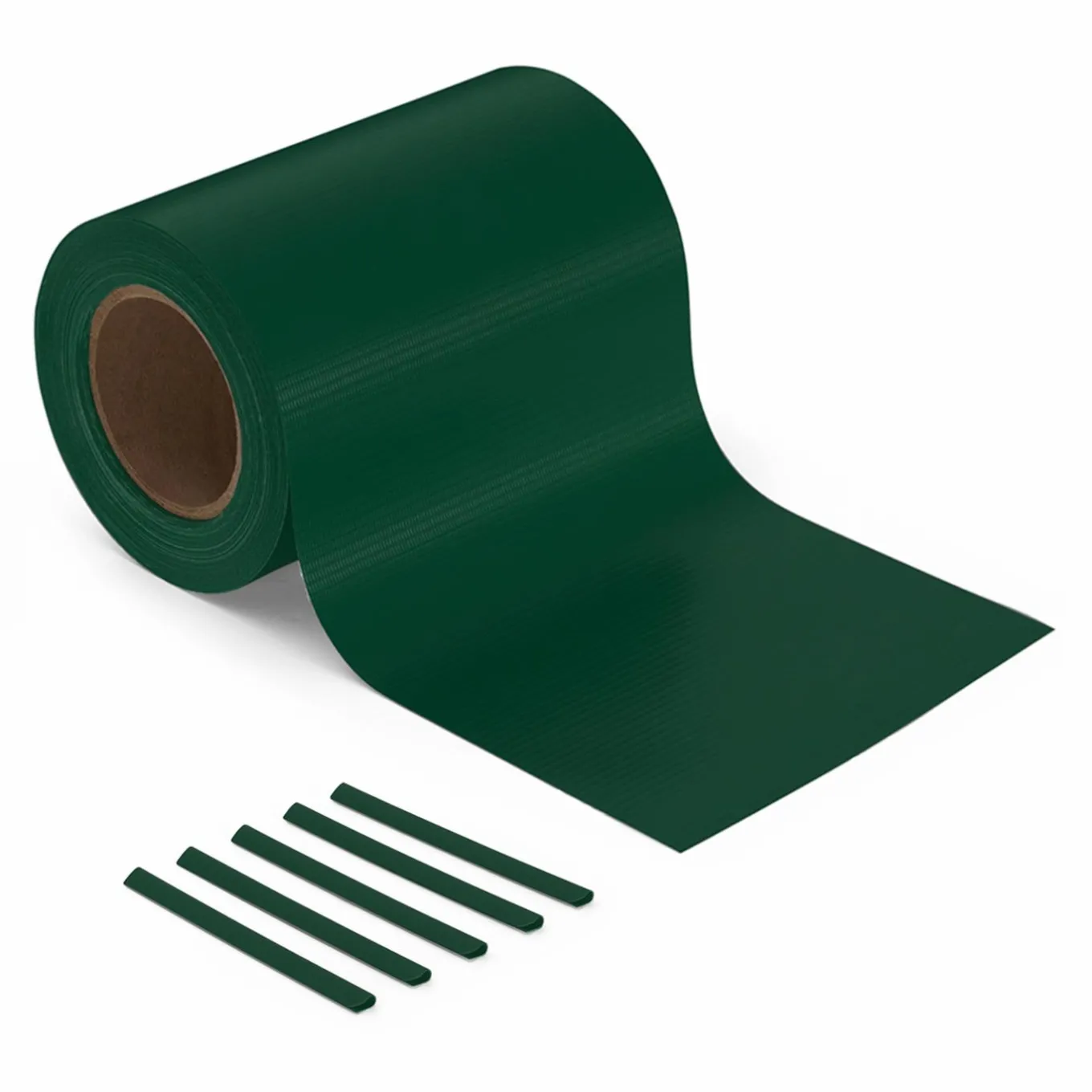 IDMarket Lamelles occultantes PVC vert 35m pour grillage rigide* Lamelles Occultantes