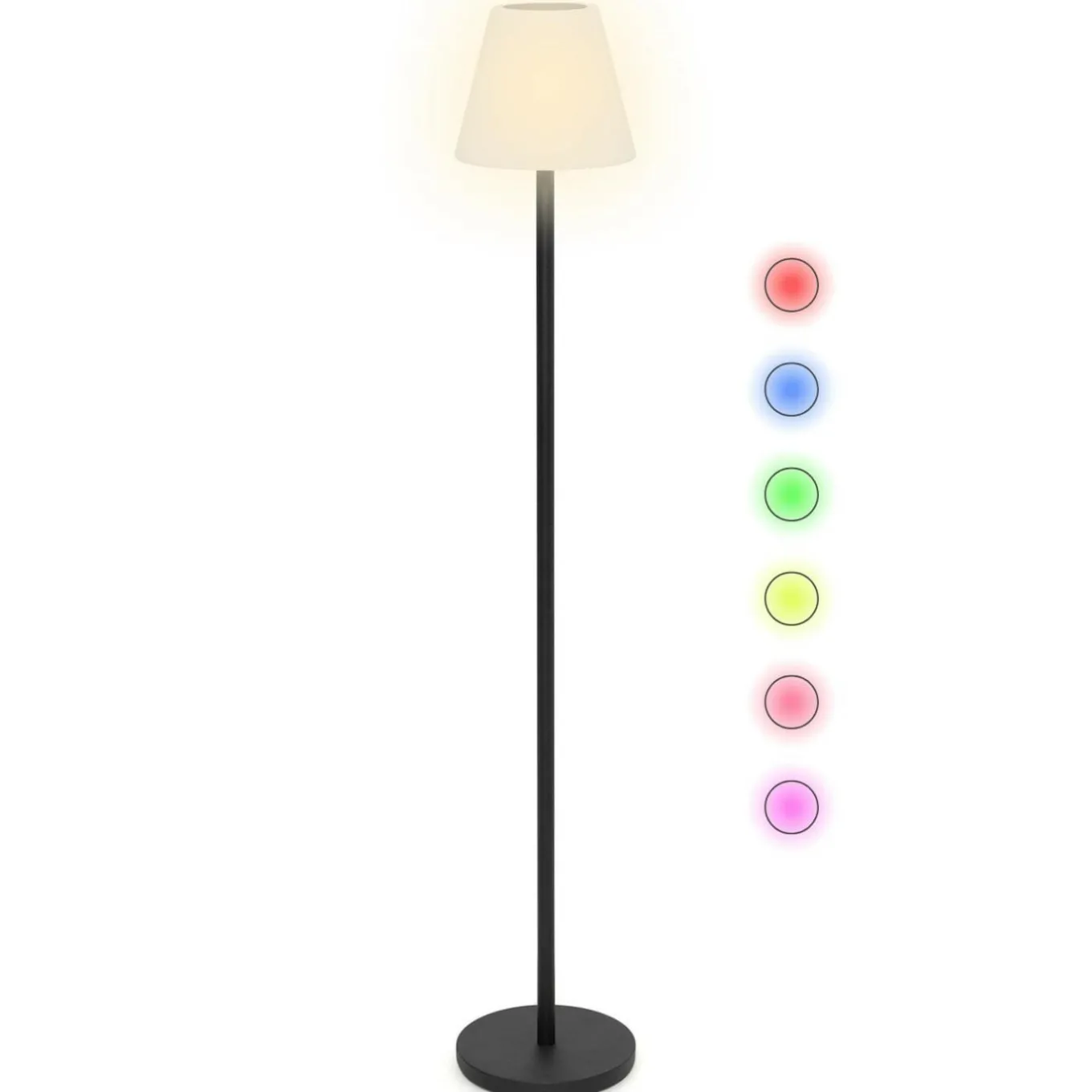 IDMarket Lampadaire solaire extérieur LED multicolore* Luminaires|Eclairages D'Ambiance