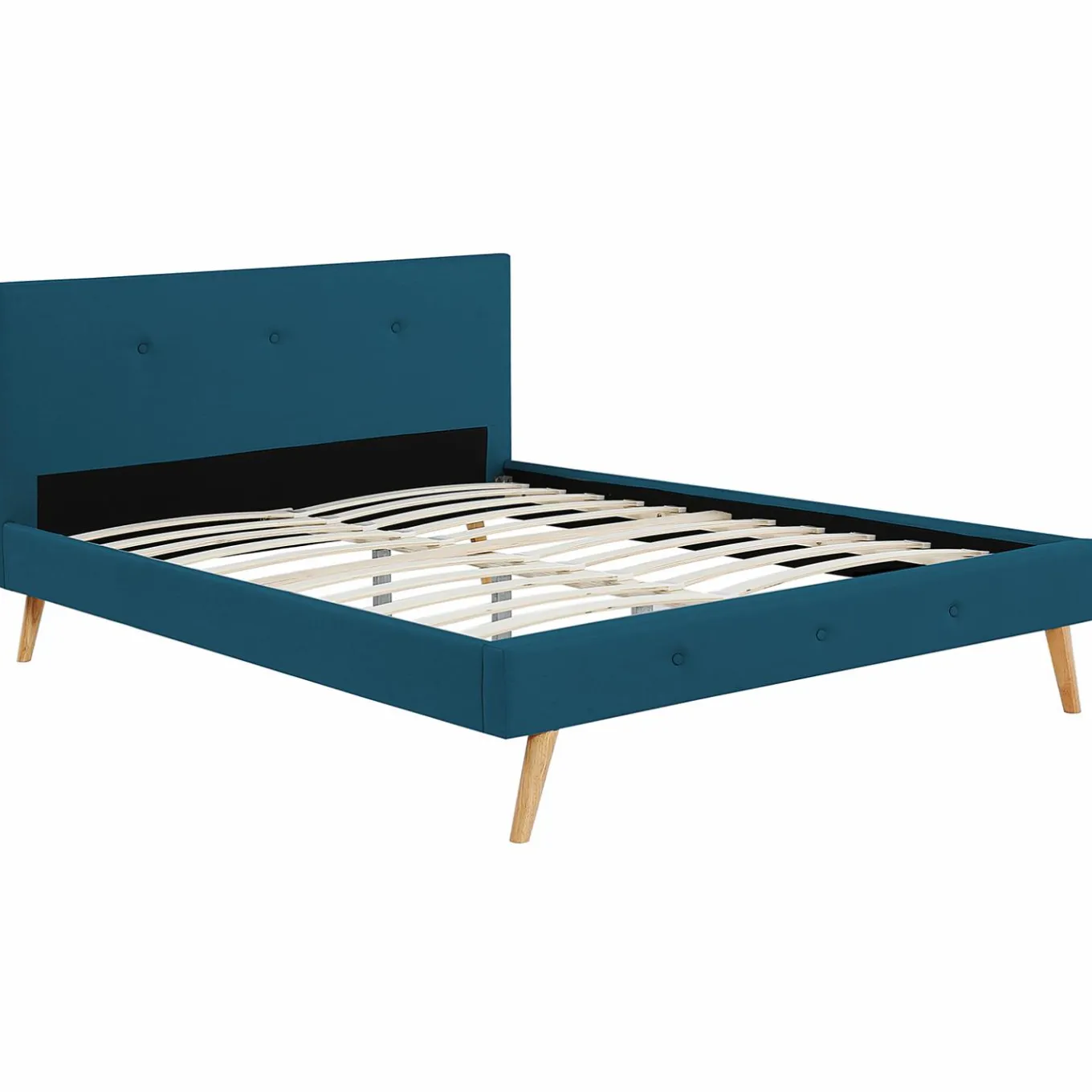 IDMarket Lit bleu canard scandinave 140x190 cm* Collection Scandinave|Chambre Complète Adulte