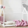 IDMarket Lit cabane enfant blanc 90 x 190 cm style scandinave*Enfant Meubles Blancs|Collection Scandinave