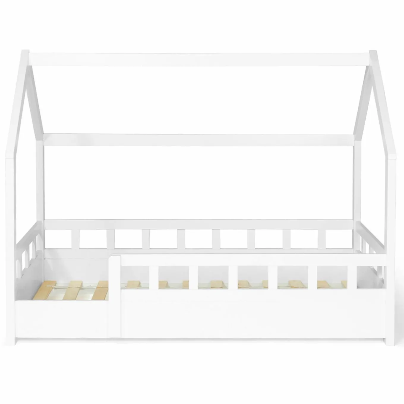 IDMarket Lit cabane enfant blanc 80 x 160 cm*Enfant Meubles Blancs|Collection Scandinave