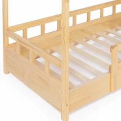 IDMarket Lit cabane enfant en bois 80 x 160 cm*Enfant Meubles En Bois|Collection Scandinave