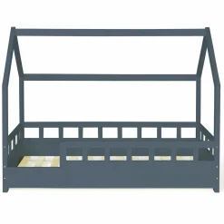 IDMarket Lit cabane gris*Enfant Collection Scandinave|Lits Enfant