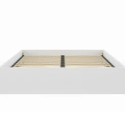 IDMarket Lit coffre double avec sommier 160 x 200 cm blanc* Lits Avec Sommier|Chambre Complète Adulte