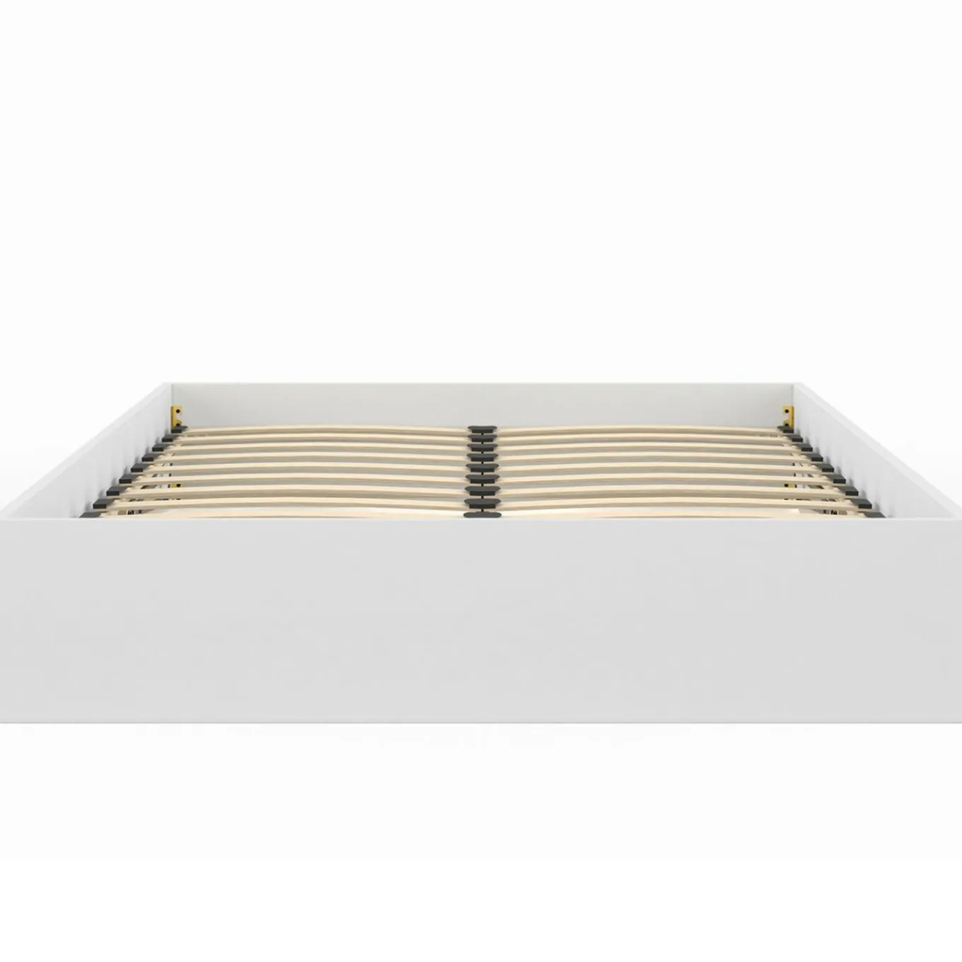 IDMarket Lit coffre double avec sommier 160 x 200 cm blanc* Lits Avec Sommier|Chambre Complète Adulte