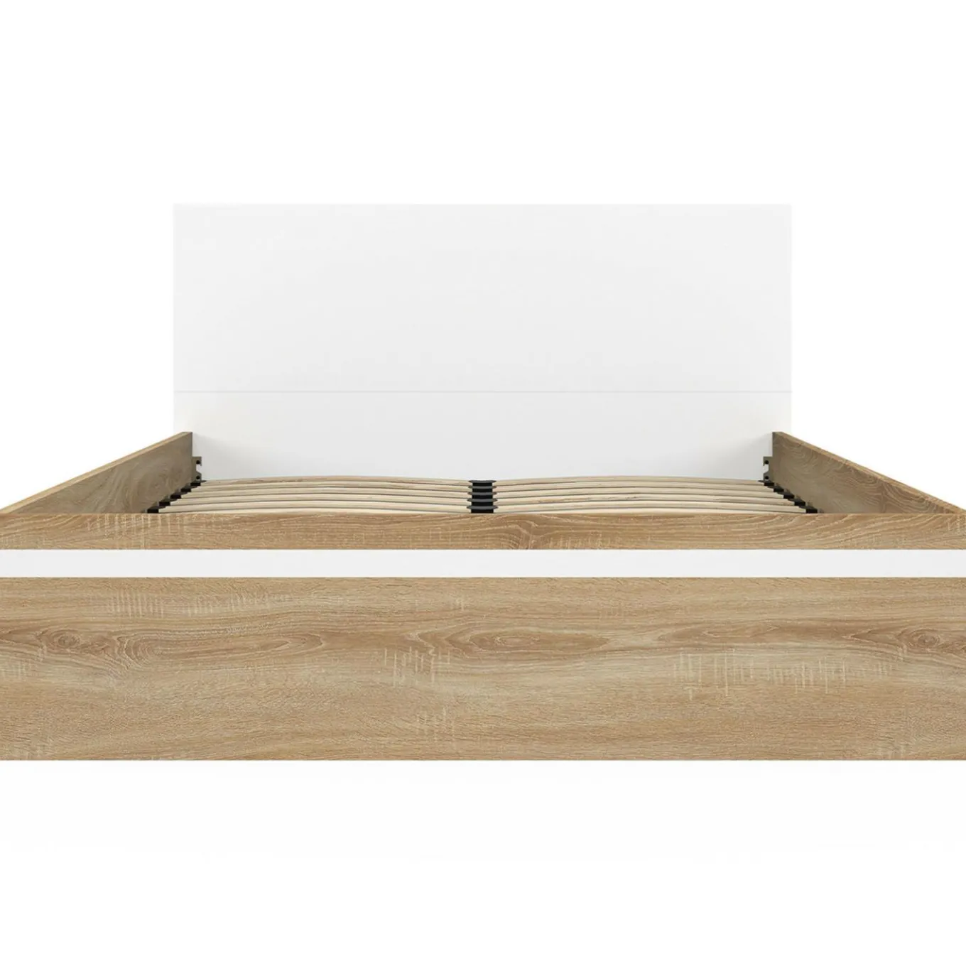 IDMarket Lit coffre double avec tête de lit et sommier* Collection Contemporaine|Chambre Complète Adulte