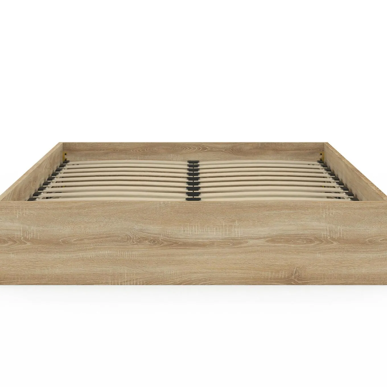 IDMarket Lit coffre double SANDSIDE avec sommier 140 x 190 cm hêtre* Lits Avec Sommier|Chambre Complète Adulte