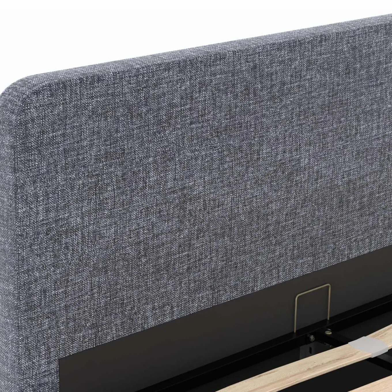 IDMarket Lit coffre 140x190 cm gris anthracite* Chambre Complète Adulte|Lits Avec Sommier